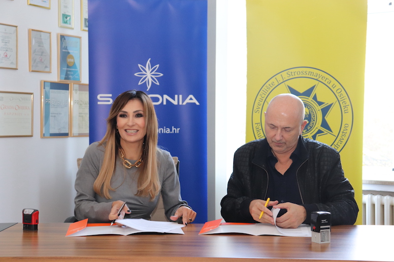 Signed agreement on cooperation in research and development projects between the Faculty of Dental Medicine and Health Osijek and Saponia