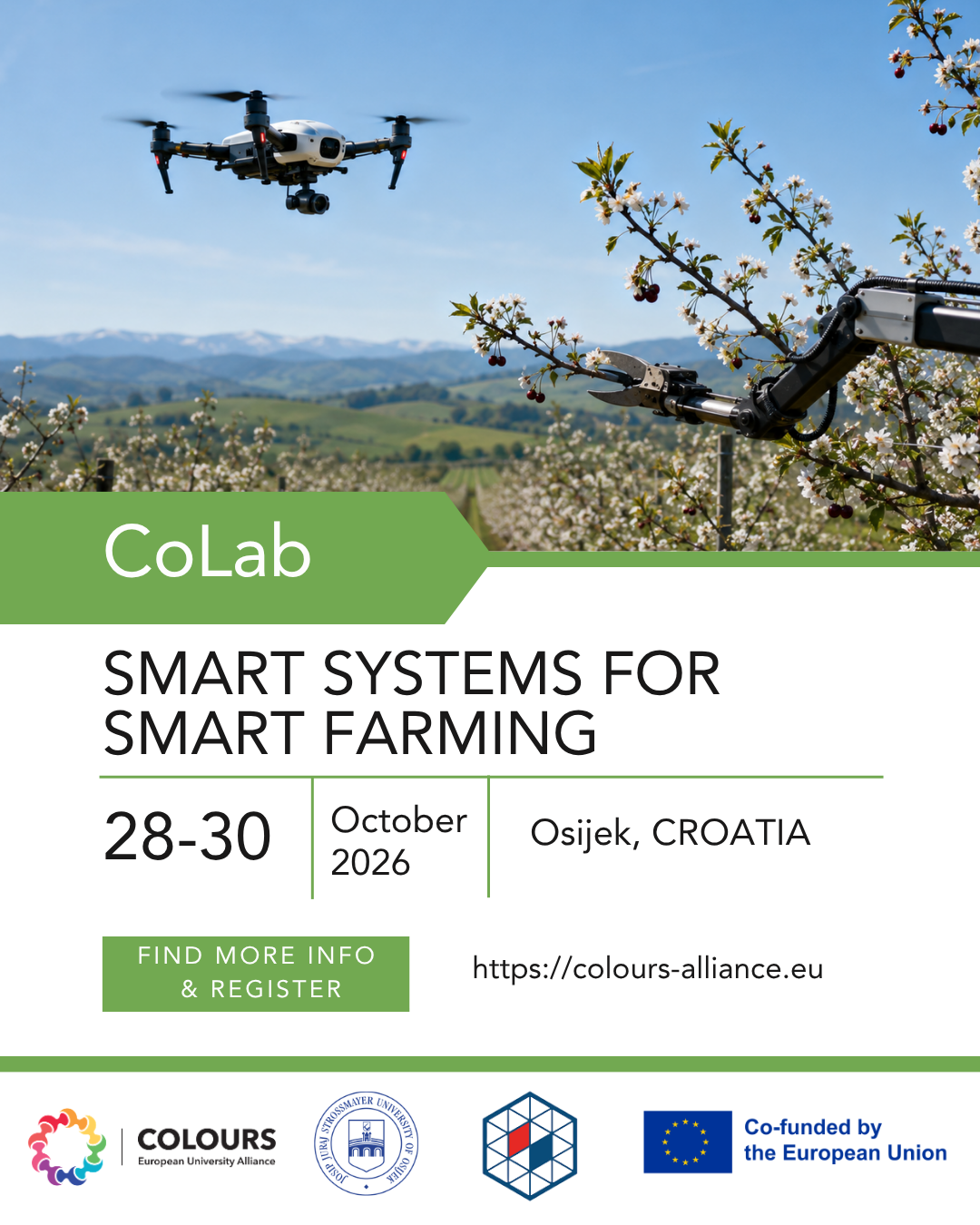 POZIV STUDENTIMA NA COLAB „SMART SYSTEMS FOR SMART FARMING“ – PRIJAVE DO 23. LISTOPADA